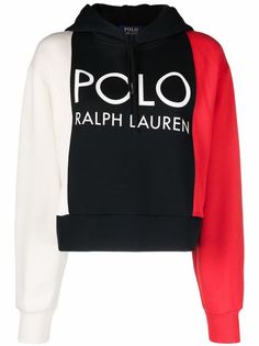 Polo Ralph Lauren худи в стиле колор-блок с логотипом