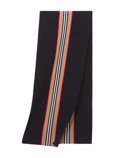 Burberry Kids шерстяной шарф в полоску Icon Stripe