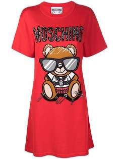 Moschino платье-футболка Teddy Bear