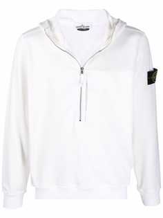 Stone Island худи на молнии с нашивкой Compass