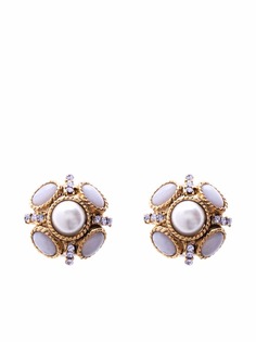 Oscar de la Renta серьги-клипсы с жемчугом