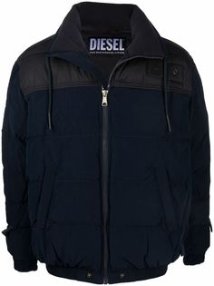 Diesel пуховик с нашивкой-логотипом