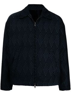 Emporio Armani жаккардовая куртка-рубашка с узором