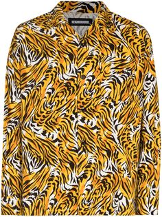 Neighborhood рубашка с длинными рукавами и тигровым принтом