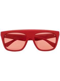Bottega Veneta Eyewear солнцезащитные очки в прямоугольной оправе