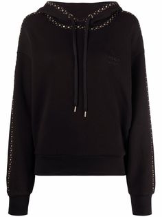 Pinko худи с вышитым логотипом и стразами
