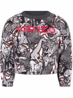 Kenzo Kids толстовка с анималистичным принтом