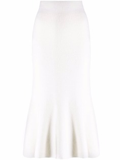 LANVIN юбка миди с асимметричным подолом