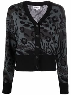 Kenzo кардиган с анималистичным узором