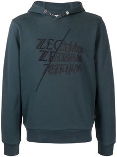 Ermenegildo Zegna худи с вышитым логотипом
