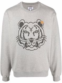 Kenzo джемпер с принтом Tiger