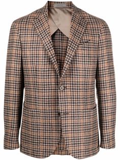 Corneliani однобортный пиджак в клетку