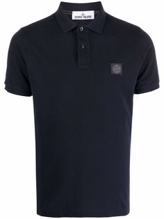 Stone Island рубашка поло с нашивкой Compass