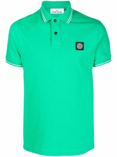 Stone Island рубашка поло с нашивкой-логотипом