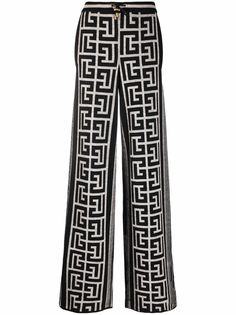 Balmain трикотажные брюки с монограммой