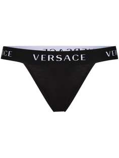 Versace трусы-стринги с логотипом