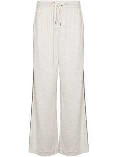 Brunello Cucinelli спортивные брюки широкого кроя с декором Monili