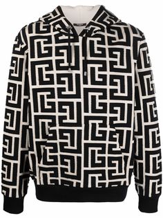 Balmain худи с монограммой