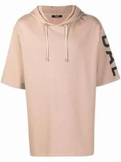 Balmain худи с короткими рукавами и логотипом