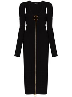 Balmain трикотажное платье с вырезами