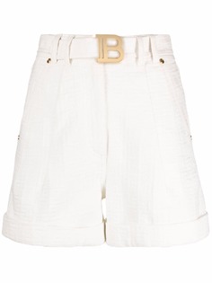 Balmain жаккардовые шорты с монограммой