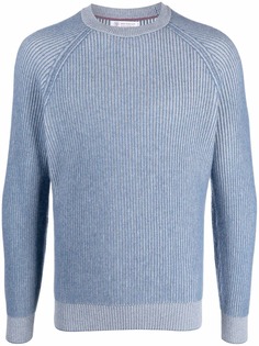 Brunello Cucinelli джемпер в рубчик