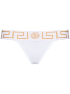 Versace трусы-стринги с узором Greca