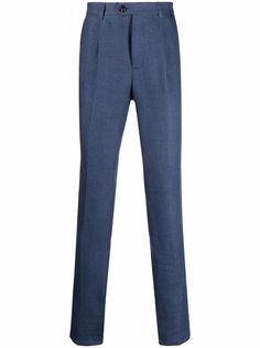 Brunello Cucinelli льняные брюки кроя слим