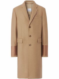 Burberry однобортное пальто с манжетами