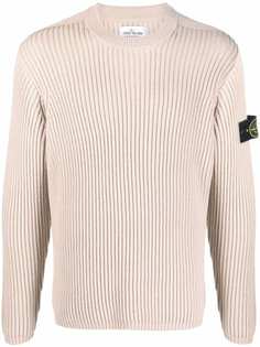 Stone Island джемпер в рубчик с нашивкой Compass