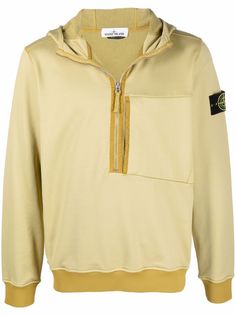 Stone Island худи на молнии с нашивкой Compass