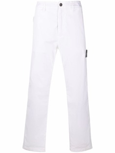 Stone Island прямые брюки с нашивкой Compass