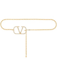 Valentino Garavani цепочный ремень с пряжкой VLogo Signature
