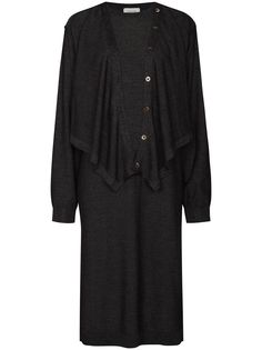 Lemaire cardigan-overlay knitted midi dress
