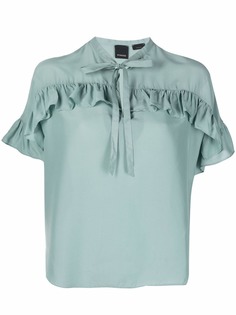 Pinko атласная блузка с оборками