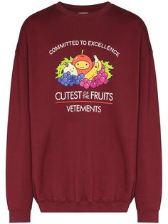VETEMENTS толстовка с принтом Cutest of the Fruits