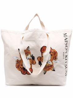 Maison Kitsuné сумка-шопер с логотипом