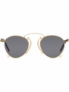 Gucci Eyewear солнцезащитные очки Pince-nez в круглой оправе