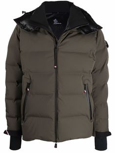 Moncler Grenoble logo-patch padded down coat