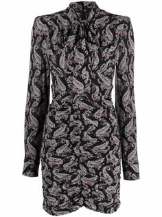 Isabel Marant платье с бантом и принтом пейсли