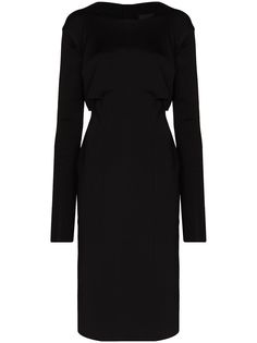 Givenchy платье миди с длинными рукавами