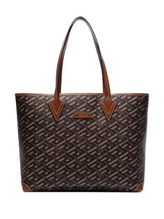 Versace La Greca leather tote bag