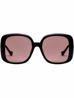 Gucci Eyewear солнцезащитные очки в массивной оправе с логотипом