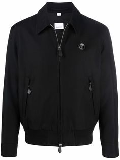Burberry куртка-рубашка с нашивкой-логотипом