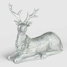 Фигура декор Boltze олень 6х15х12 см серебро