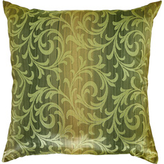 Декоративная подушка Sanpa Сантия бежевая с зелёным 50х50 см