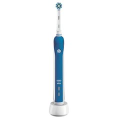 Электрическая зубная щетка Oral-B PRO 2 2000 Cross Action, белый/синий