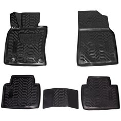 Ковры (3D с подпят для Toyota Camry (17 5 шт выс. борт, полимер черн. Airline