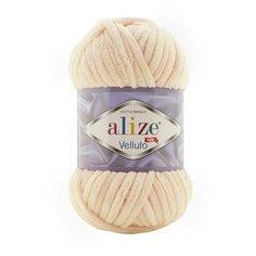 Пряжа Alize Velluto 100гр. 68м. (100% микрополиэстер) (310 медовый) 5 шт