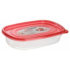 Контейнер пласт. прямоуг. 0,9 л д/пищ. продуктов, с крышкой, PERFECTO LINEA (210x140x45 мм) (37-107000)